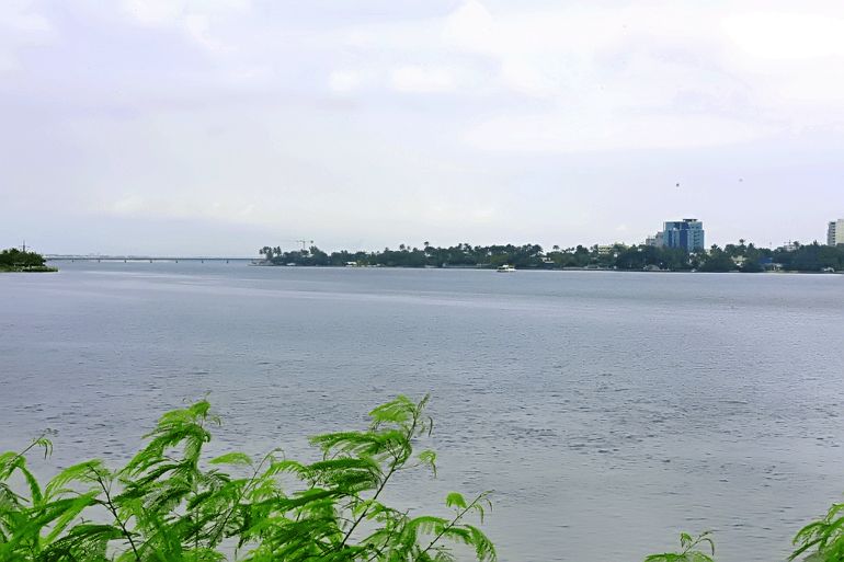 _بحيرة أبيدجان كما تظهر من أحد الجسور الموجودة عليها Abidjan (الجزيرة نت)