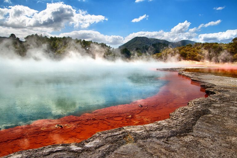 The famous Champagne Pool of Waiotapu in New Zealand.