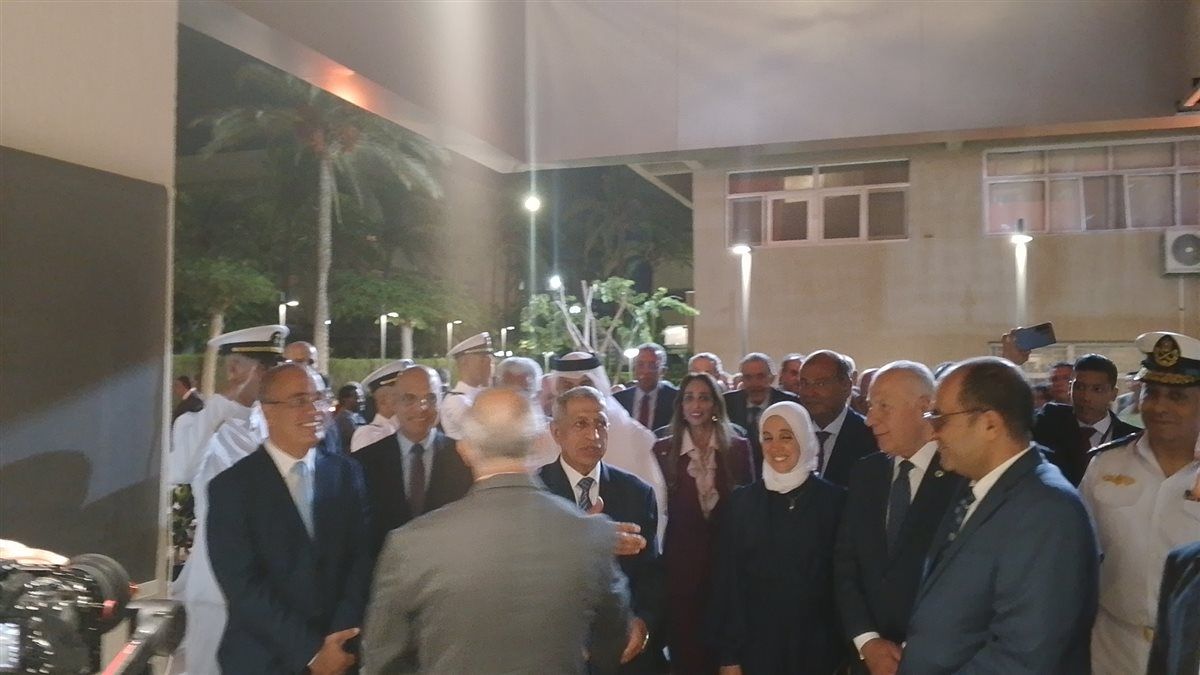 جانب من افتتاح مبنى كلية النقل اللوجستي