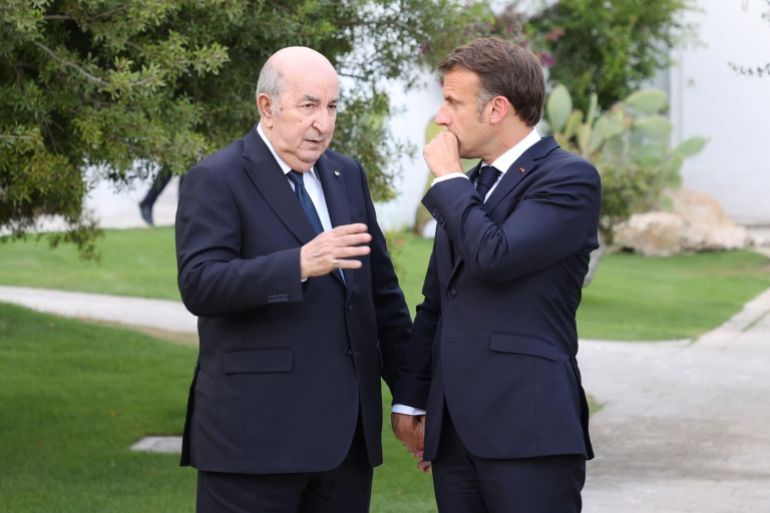قامت الجزائري في يوليو تموز بسحب سفيرها من فرنسا وتخفيض التمثيل الدبلوماسي - مصدر الصورة رئاسة الجمهورية الجزائرية