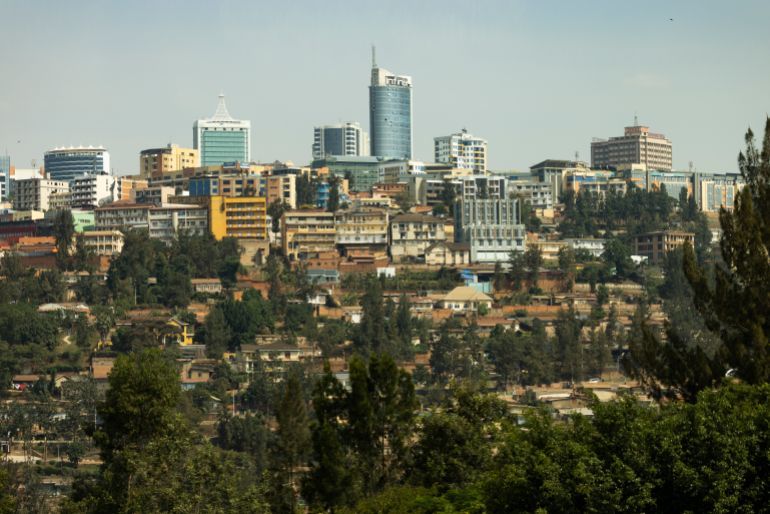 KIGALI, RWANDA - JUNE 23: A general view over Kigali on day four of the 2022 Commonwealth Heads of Government Meeting (CHOGM) on June 23, 2022 in Kigali, Rwanda. Leaders of Commonwealth countries meet every two years for the Commonwealth Heads of Government Meeting (CHOGM), hosted by different member countries on a rotating basis. Since 1971, a total of 24 meetings have been held, with the most recent being in the UK in 2018. (Photo by Dan Kitwood/Getty Images)