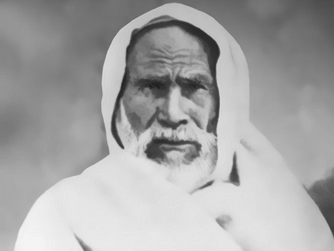 صورة للمجاهد الليبي عمر المختار (رحمه الله)