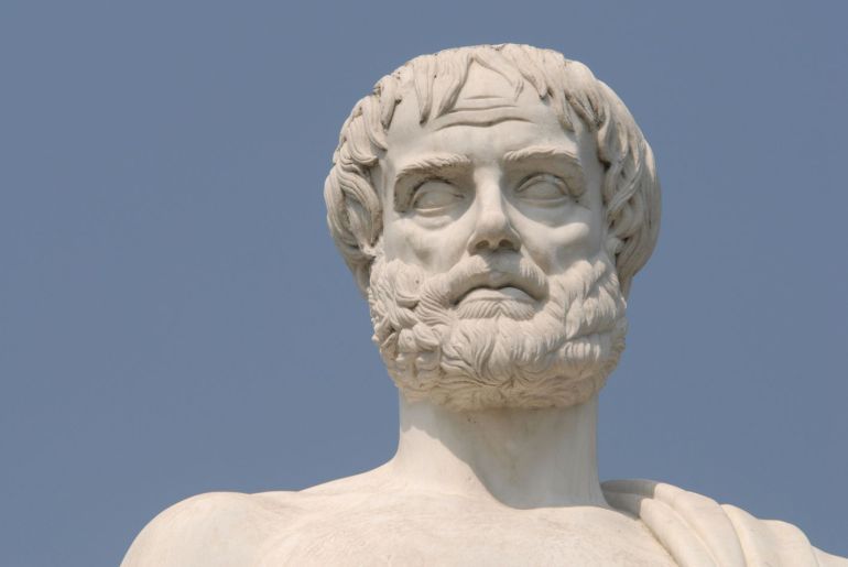 Aristotle, portray,the philosopher - stock photo 