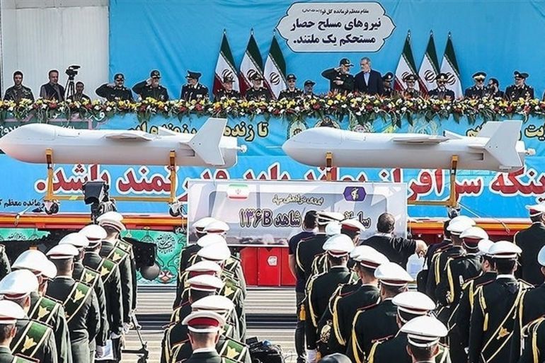 مسيرة شاهد 136 بي تتميز برأس حربي يزن 50 كيلوغرام من المتفجرات (الصحافة الإيرانية)