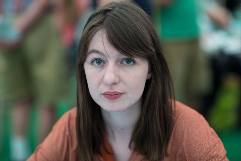 HAY ON WYE, UNITED KINGDOM - MAY 28: Sally Rooney, novelist, at the Hay Festival on May 28, 2017 in Hay on Wye, United Kingdom. (Photo by David Levenson/Getty Images)