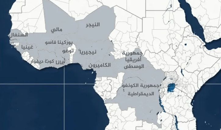 خريطة غرب أفريقيا