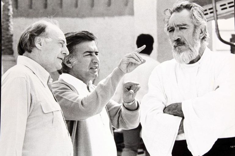 Moustapha Akkad Anthony Quinn, Moustapha Akkad, and H.A.L. Craig in The Message (1976) imdb.com