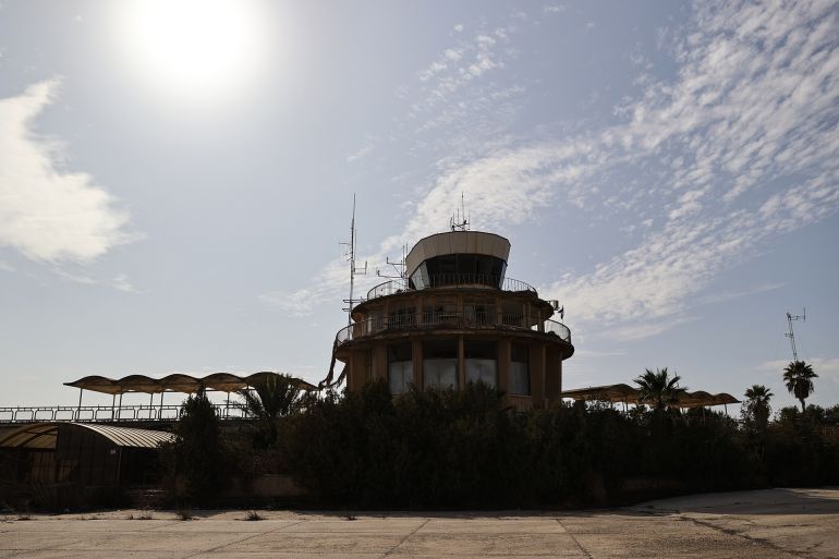 JERUSALEM - NOVEMBER 25: A view of the observation tower at Jerusalem International Airport also known as Atarot in Jerusalem on November 25, 2021. (Photo by Mostafa Alkharouf/Anadolu Agency via Getty Images)