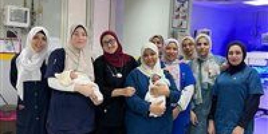فريق طبي بمستشفى أطفال بنها ينجح في إنقاذ حياة طفلين وُلدا بوزن 900 جرام - زاجل الإخباري
