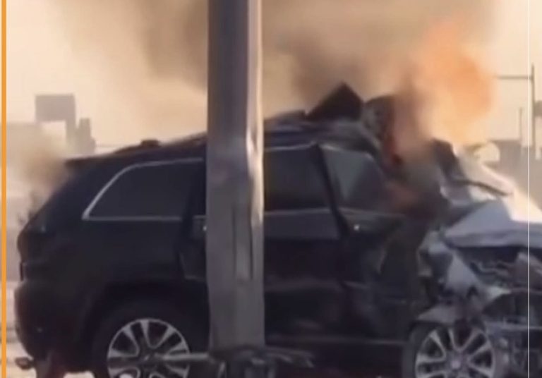 حـ ـادث مـ ـروع .. لحظة اشتـ ـعال النـ ـيران في سيارة والعناية الإلهية تنقذ سكان النزهة الجديدة