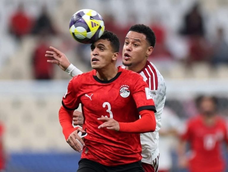 تعادل مصر و الامارات 1-1 فى كأس العرب قطر 2025.