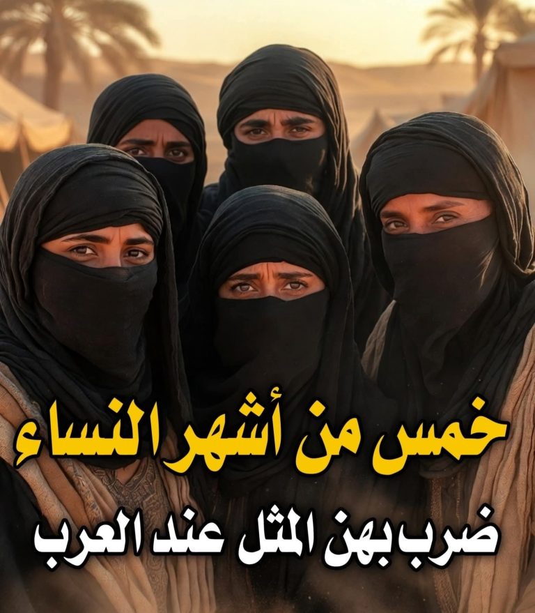 أشهر النساء اللاتي ضُرب بهن المثل في التراث العربي خمس، وهنّ: زرقاء اليمامة، والبَسوس، ودُغَة، وظُلْمة، وأم قِرْفَة.