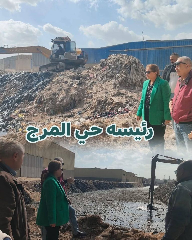 تطهير مصرف البلبيسى من امام مجزر ممتاز حتى نفق الدائري لانخفاض منسوب مياه الصرف الاليوم