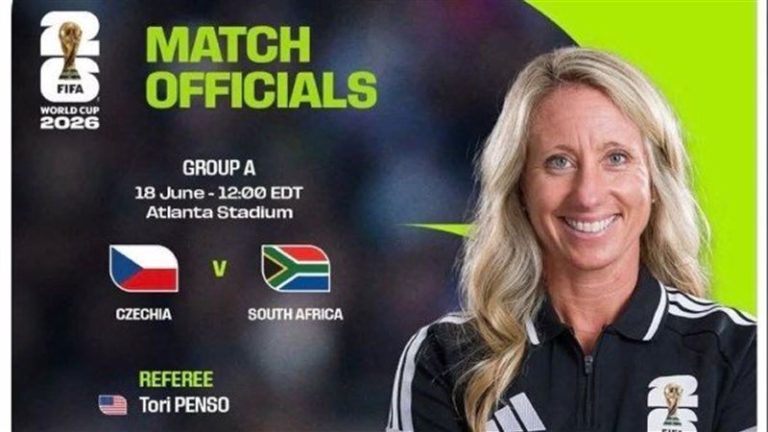 كأس العالم 2026، الأمريكية توري بينسو حكما للقاء جنوب أفريقيا والتشيك