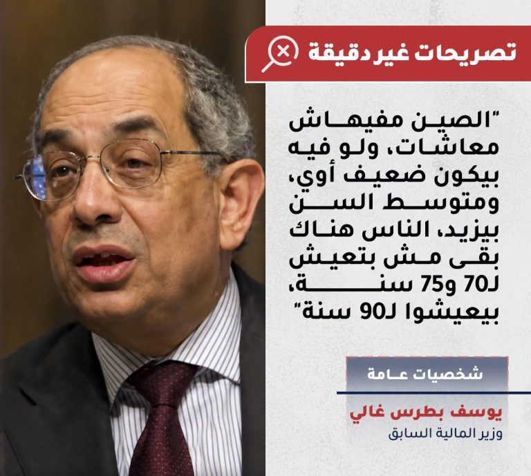 ثلاثة أخطاءوقع فيها يوسف بطرس غالي أثناء حديثه عن نظام التأمينات مقارنة بالصين