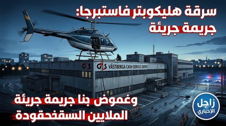«سرقة من السماء».. هليكوبتر تقتحم مركز أموال في السويد وتستولي على 39 مليون كرونة في دقائق